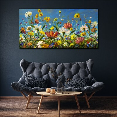 Tableau toile imprimée Paysage floral printanier