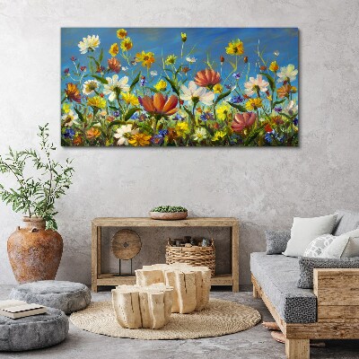 Tableau toile imprimée Paysage floral printanier