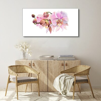 Tableau sur toile Orchidée aux tons pastel