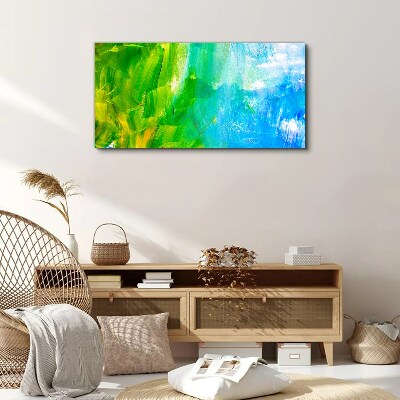 Tableau sur toile Abstraction vert-bleu