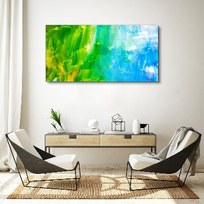 Tableau sur toile Abstraction vert-bleu