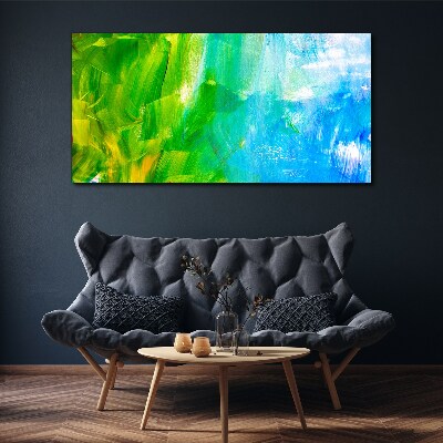 Tableau sur toile Abstraction vert-bleu