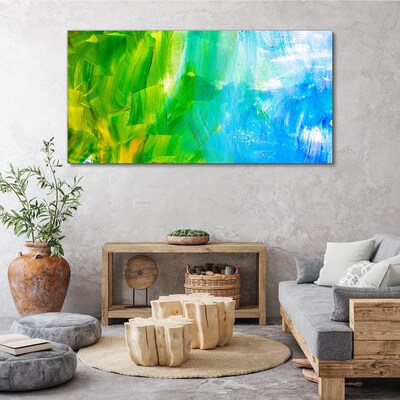 Tableau sur toile Abstraction vert-bleu