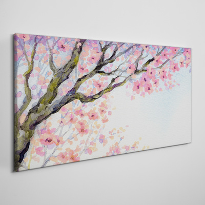 Tableau imprimé sur toile Paysage floral printanier