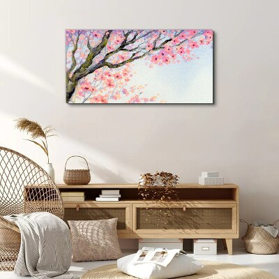 Tableau imprimé sur toile Paysage floral printanier