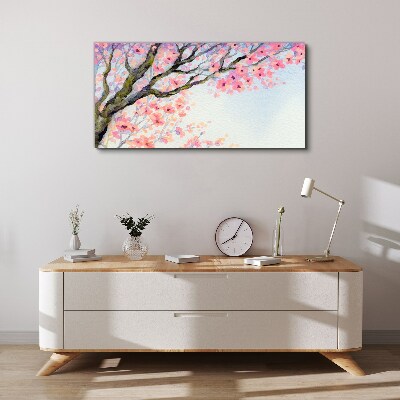 Tableau imprimé sur toile Paysage floral printanier
