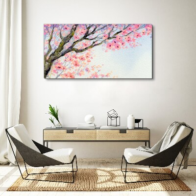 Tableau imprimé sur toile Paysage floral printanier