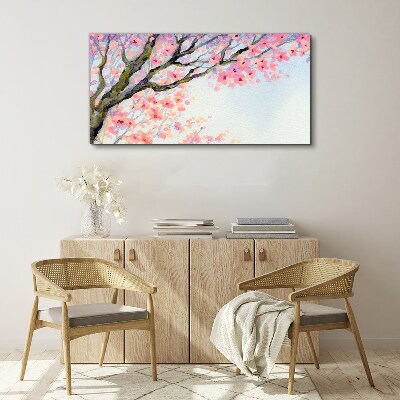 Tableau imprimé sur toile Paysage floral printanier