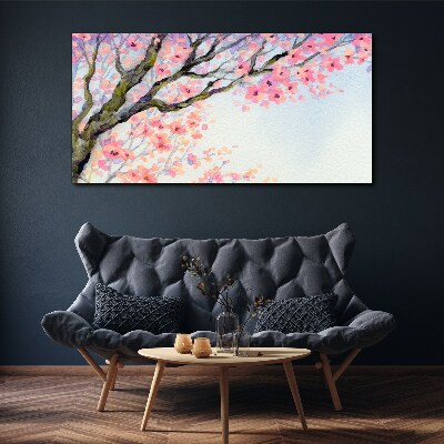 Tableau imprimé sur toile Paysage floral printanier