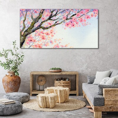 Tableau imprimé sur toile Paysage floral printanier