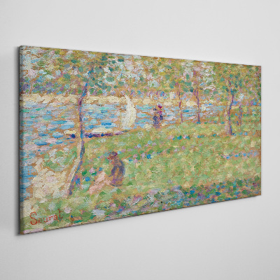 Tableau sur toile Un après-midi d'été au bord de la rivière