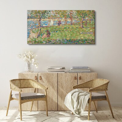 Tableau sur toile Un après-midi d'été au bord de la rivière