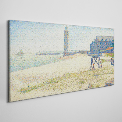 Tableau imprimé sur toile Un phare au bord de la mer