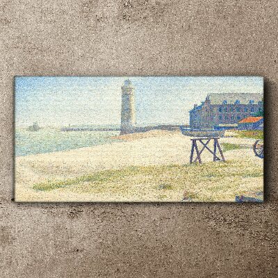 Tableau imprimé sur toile Un phare au bord de la mer