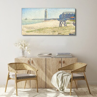 Tableau imprimé sur toile Un phare au bord de la mer