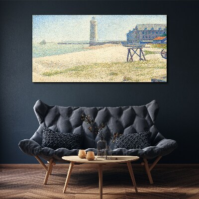 Tableau imprimé sur toile Un phare au bord de la mer