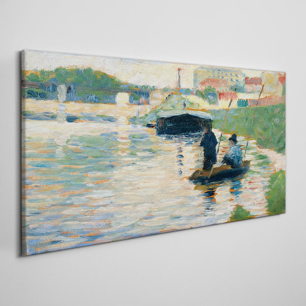 Tableau sur toile Bateaux sur la rivière