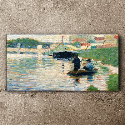 Tableau sur toile Bateaux sur la rivière