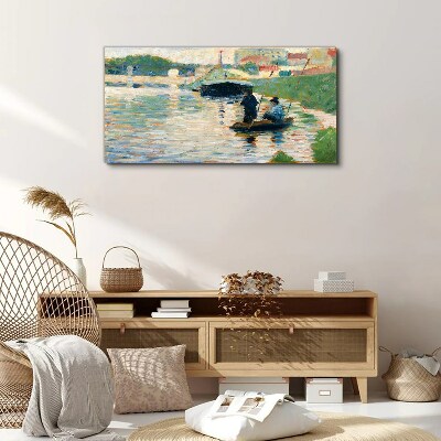 Tableau sur toile Bateaux sur la rivière