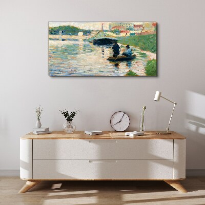 Tableau sur toile Bateaux sur la rivière