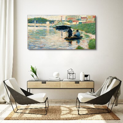 Tableau sur toile Bateaux sur la rivière