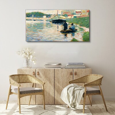 Tableau sur toile Bateaux sur la rivière