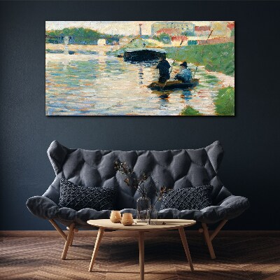 Tableau sur toile Bateaux sur la rivière