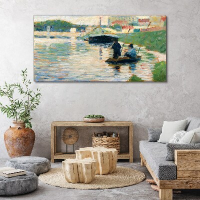 Tableau sur toile Bateaux sur la rivière