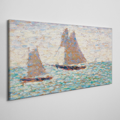 Tableau sur toile Navigue sur une mer calme