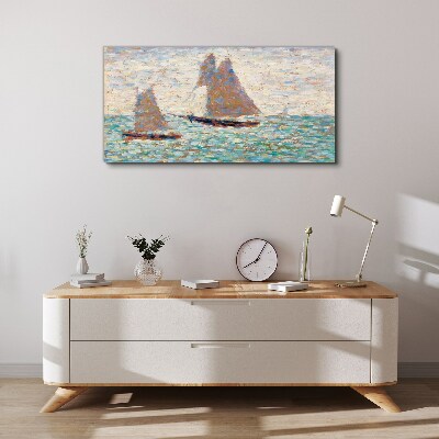 Tableau sur toile Navigue sur une mer calme