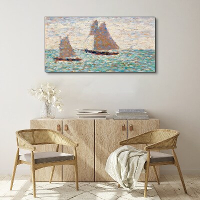 Tableau sur toile Navigue sur une mer calme