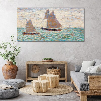 Tableau sur toile Navigue sur une mer calme