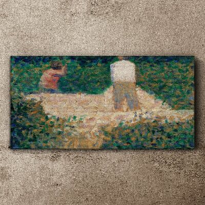 Tableau toile imprimée Rencontre d'été au jardin