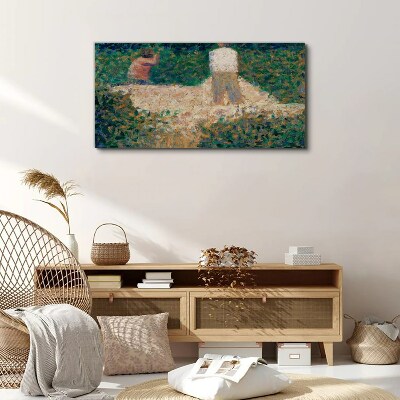 Tableau toile imprimée Rencontre d'été au jardin