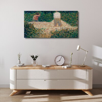 Tableau toile imprimée Rencontre d'été au jardin
