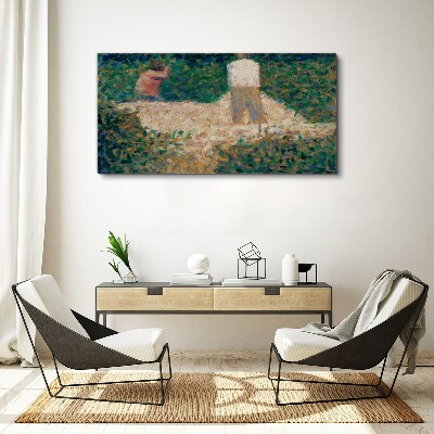 Tableau toile imprimée Rencontre d'été au jardin