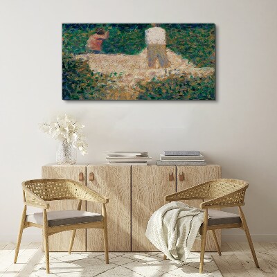 Tableau toile imprimée Rencontre d'été au jardin