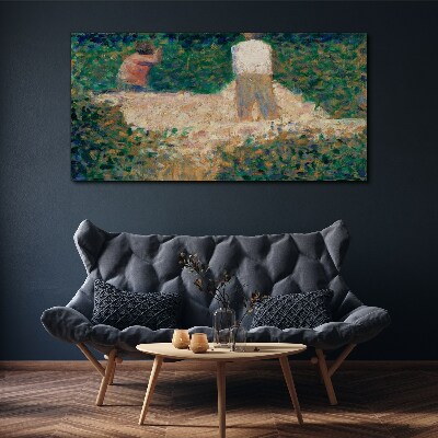 Tableau toile imprimée Rencontre d'été au jardin