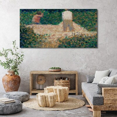 Tableau toile imprimée Rencontre d'été au jardin