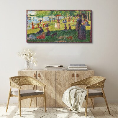 Tableau sur toile Une journée d'été au lac