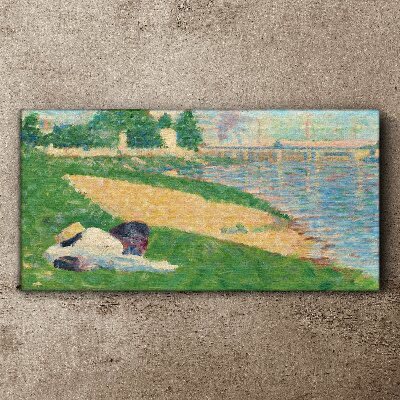 Tableau imprimé sur toile Farniente estivale au bord de l'eau