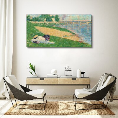 Tableau imprimé sur toile Farniente estivale au bord de l'eau