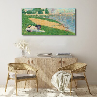 Tableau imprimé sur toile Farniente estivale au bord de l'eau