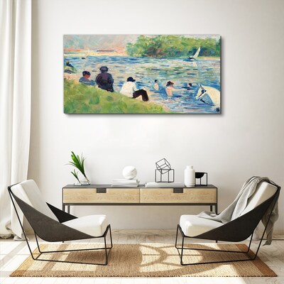 Tableau sur toile Une journée d'été sur la rivière