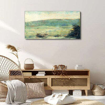 Tableau imprimé sur toile Un paysage paisible aux tons pastel