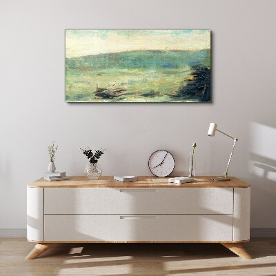 Tableau imprimé sur toile Un paysage paisible aux tons pastel