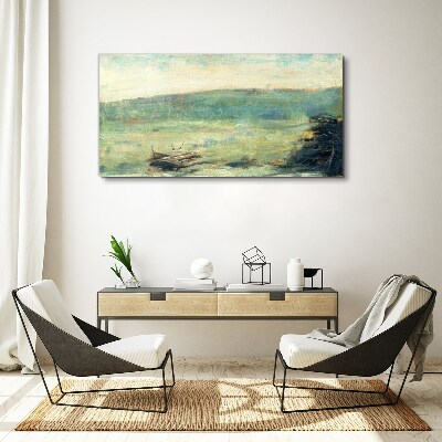 Tableau imprimé sur toile Un paysage paisible aux tons pastel