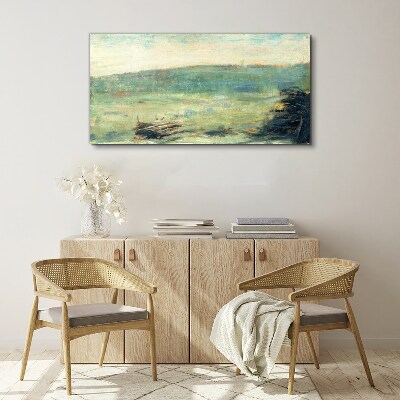 Tableau imprimé sur toile Un paysage paisible aux tons pastel