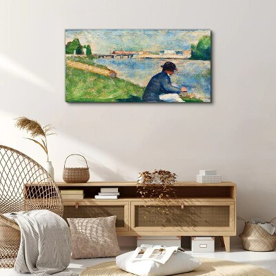 Tableau sur toile Un paysage paisible au bord de la rivière