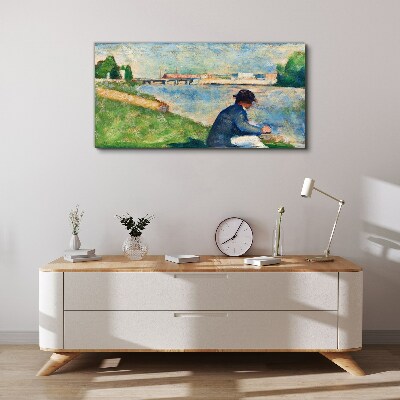 Tableau sur toile Un paysage paisible au bord de la rivière
